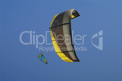 Two kite surfer kites