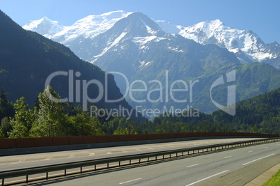 highway E25 A40 Mont Blanc Chamonix