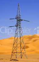 electricity pylon in the desert