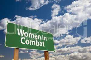 Women In Combat Green Road Sign