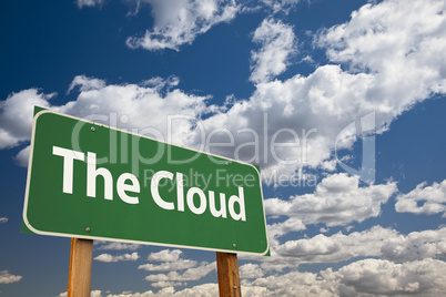 The Cloud Green Road Sign