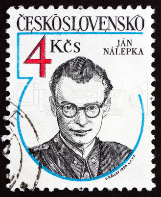 Postage stamp Czechoslovakia 1984 Jan Nalepka, Resistance Hero