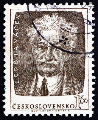 Postage stamp Czechoslovakia 1953 Leos Janacek, Czech Composer