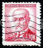 Postage stamp Czechoslovakia 1945 Tomas Garrigue Masaryk
