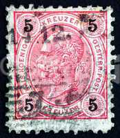 Postage stamp Austria 1890 Franz Josef, Emperor of Austria