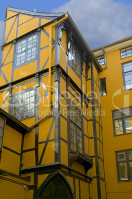 Old half-timbering block of flats