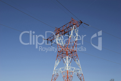 Power tower and transmission lines