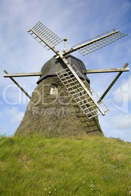 Old heather thatching windmill