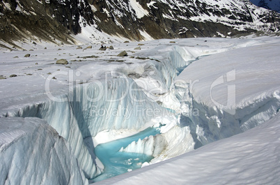 Crevasse Glacier Mer de Glace Haute