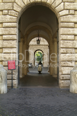 Scooter at Galleria Spada in Rome