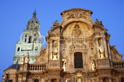 Baroquial cathedral Murcia Spain