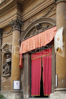 Church entrance in Rome