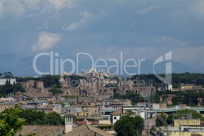 Rome seen from the Janiculum height