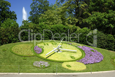 Flower clock Geneva Switzerland