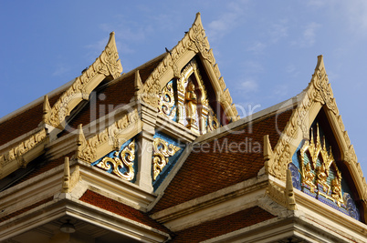 roof of a Thai buddhist temple Bang