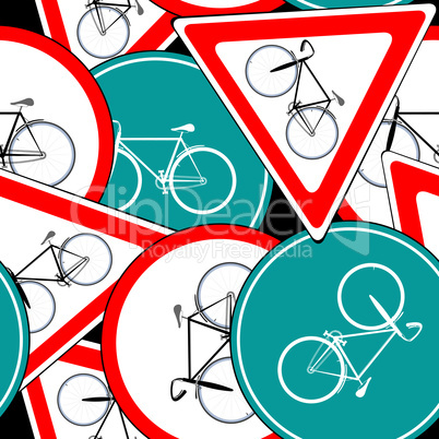 bike traffic signs pattern