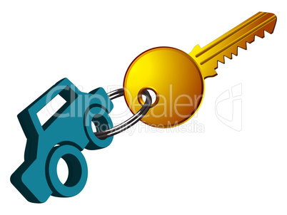 car ring and key