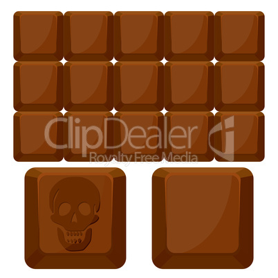 chocolate skull squares