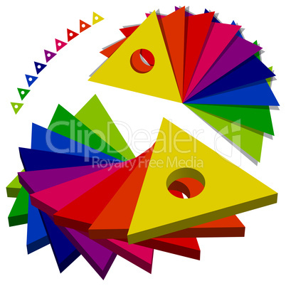 color triangles palette