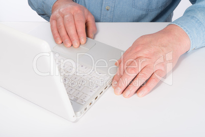 Mature man with laptop