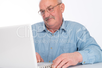 Mature man with laptop