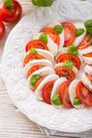 tomato with mozzarella cheese