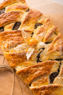 poppy - marzipan plaited loaf