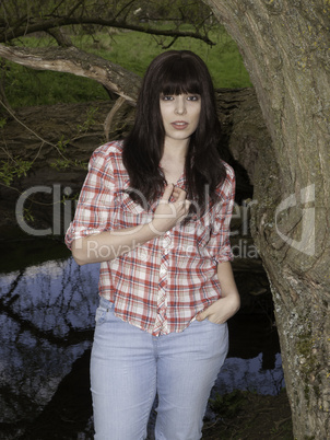 Girl in the woods