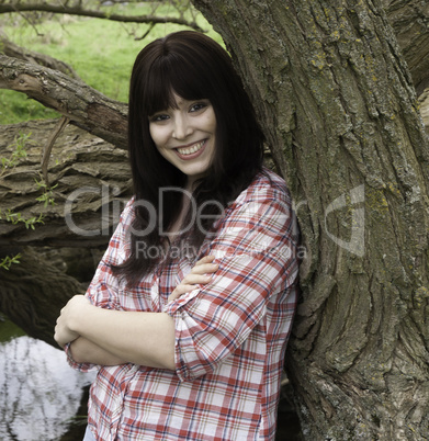 Girl in the woods