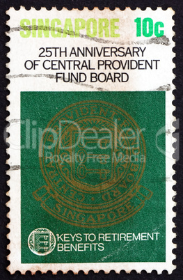 Postage stamp Singapore 1980 Keys to Retirement