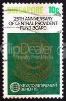 Postage stamp Singapore 1980 Keys to Retirement