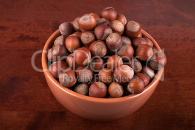 dish with hazelnuts