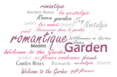 Rosen Garten Romantik Tag Cloud