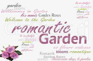 Rosen Garten Romantik Tag Cloud