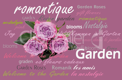 Rosen Garten Romantik Tag Cloud