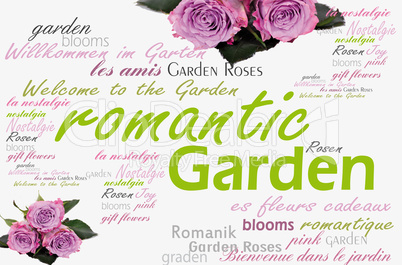 Rosen Garten Romantik Tag Cloud