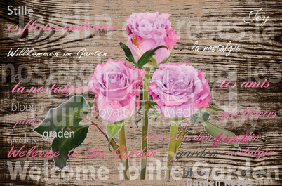 Rosen Garten Romantik Tag Cloud