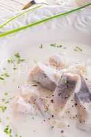 herring with potato and cream