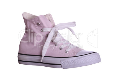 pink sneaker isolated