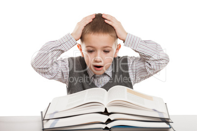 Child reading books