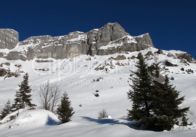 Mountain named Eggstock in the winter