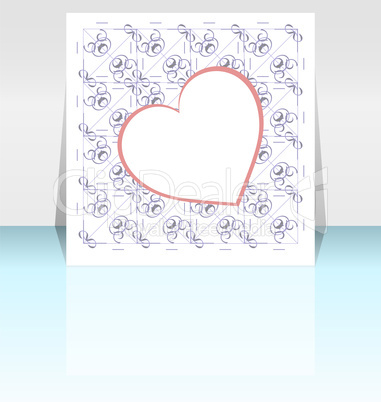 love business card with romantic heart