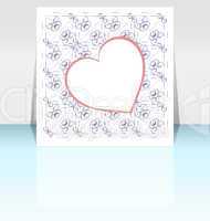 love business card with romantic heart