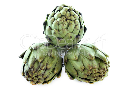 three artichokes