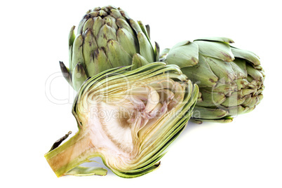 three artichokes