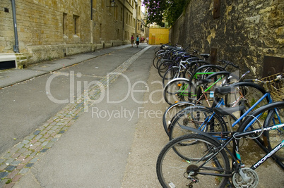 Bicycles parked in Oxford