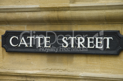 Catte Street name in Oxford