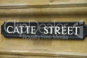 Catte Street name in Oxford