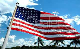 American Flag, Summer Sky