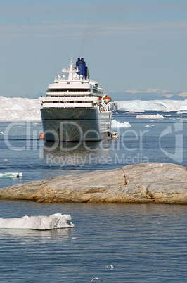 Cruiseship off the Coast of Greenla